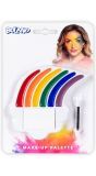 Gay pride regenboog make-up palet