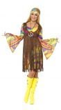 Gele hippie jurk dames