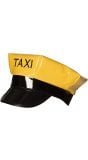 Gele nep leren taxi pet