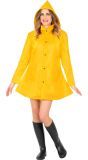 Gele regenjas kostuum dames