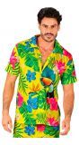 Gele toekan hawaii party shirt heren