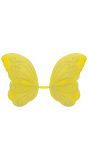 Glitter vlinder vleugels geel