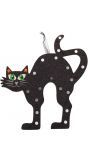 Glitter zwarte kat decoratie