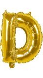 Gouden folieballon letter D