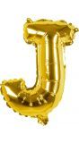 Gouden folieballon letter J