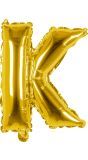 Gouden folieballon letter K