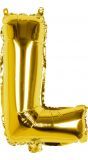 Gouden folieballon letter L