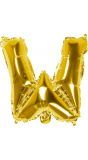 Gouden folieballon letter W