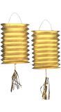 Gouden metallic lampionnen