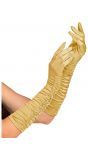 Gouden plisse handschoenen