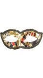 Gouden venetiaans harlekijn oogmasker