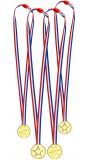 Gouden winnaar medailles 4 stuks kind