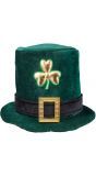 Groene fluwelen st. Patricksday hoed