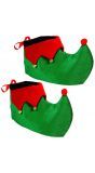 Groene kerst elf schoenhoezen