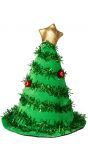 Groene kerstboom hoed met piek