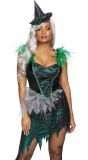Halloween Heksen jurk groen