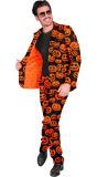 Halloween oranje pompoen kostuum heren