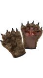 Harige weerwolf klauw handschoenen
