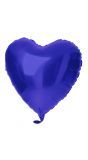 Hartvorm folieballon 45cm blauw metallic