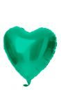 Hartvorm folieballon 45cm groen metallic