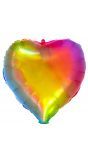 Hartvorm folieballon 45cm yummy gummy rainbow