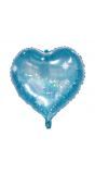 Hartvorm folieballon 61cm galatic aqua
