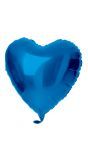 Hartvormig folieballon 45cm blauw