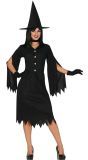 Heksen jurk dames zwart met kartels