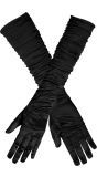 Hollywood lange handschoenen zwart