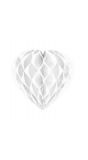 Honingraat hartvorm versiering wit 30cm