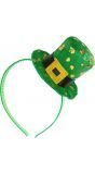 Hoofdband met St. Patricksday mini hoge hoed