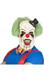 Horror clown deluxe hoofdmasker met haar
