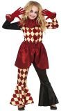 Horror killer clown kostuum meisje
