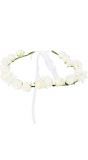 Ibiza witte bloemen hoofdband