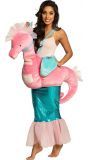Instap kleurrijk zeepaardje kostuum