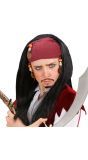 Jack Sparrow pruik met bandana kind
