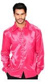 Jaren 70 disco shirt, roze