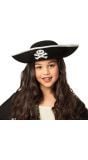 Kapitein piraat hoed met schedel kind