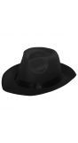 Klassieke zwarte gangster hoed