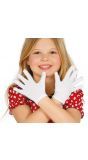 Korte witte handschoenen kind