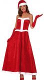 Lange kerst jurk dames rood
