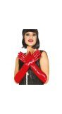 Lange rode glamour handschoenen