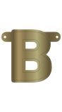 Letter B banner metallic goud