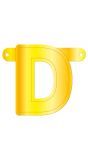 Letter D banner geel