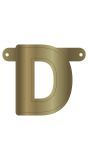 Letter D banner metallic goud