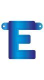 Letter E banner blauw