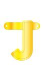 Letter J banner geel