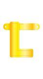 Letter L banner geel