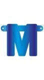 Letter M banner blauw