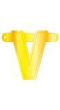 Letter V banner geel